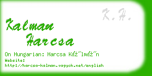 kalman harcsa business card